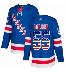 Mens Adidas New York Rangers 55 Nick Holden Authentic Royal Blue USA Flag Fashion NHL Jersey Mens Adidas New York Rangers 55 Nick Holden Authentic Royal Blue USA Flag Fashion NHL Jersey