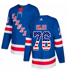 Mens Adidas New York Rangers 76 Brady Skjei Authentic Royal Blue USA Flag Fashion NHL Jersey Mens Adidas New York Rangers 76 Brady Skjei Authentic Royal Blue USA Flag Fashion NHL Jersey