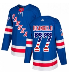 Mens Adidas New York Rangers 77 Anthony DeAngelo Authentic Royal Blue USA Flag Fashion NHL Jersey Mens Adidas New York Rangers 77 Anthony DeAngelo Authentic Royal Blue USA Flag Fashion NHL Jersey