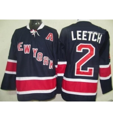 New York Rangers #2 Leetch Blue hockey 85th jerseys New York Rangers #2 Leetch Blue hockey 85th jerseys