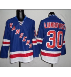 New York Rangers Jerseys #30 Lundqvist Blue Jersey New York Rangers Jerseys #30 Lundqvist Blue Jersey