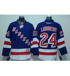 Rangers #24 Oscar Lindberg Blue Stitched NHL Jersey Rangers #24 Oscar Lindberg Blue Stitched NHL Jersey