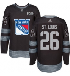 Rangers #26 Martin St Louis Black 1917 2017 100th Anniversary Stitched NHL Jersey Rangers #26 Martin St Louis Black 1917 2017 100th Anniversary Stitched NHL Jersey