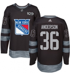 Rangers #36 Glenn Anderson Black 1917 2017 100th Anniversary Stitched NHL Jersey Rangers #36 Glenn Anderson Black 1917 2017 100th Anniversary Stitched NHL Jersey