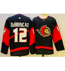 Men Ottawa Senators 12 Alex DeBrincat 2022 23 Reverse Black Stitched Jersey Men Ottawa Senators 12 Alex DeBrincat 2022 23 Reverse Black Stitched Jersey