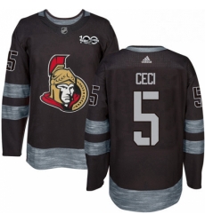 Mens Adidas Ottawa Senators 5 Cody Ceci Authentic Black 1917 2017 100th Anniversary NHL Jersey Mens Adidas Ottawa Senators 5 Cody Ceci Authentic Black 1917 2017 100th Anniversary NHL Jersey