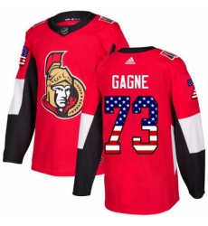 Mens Adidas Ottawa Senators 73 Gabriel Gagne Authentic Red USA Flag Fashion NHL Jersey Mens Adidas Ottawa Senators 73 Gabriel Gagne Authentic Red USA Flag Fashion NHL Jersey