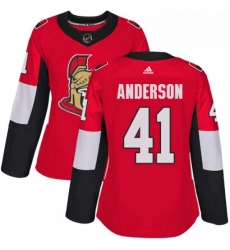 Womens Adidas Ottawa Senators 41 Craig Anderson Authentic Red Home NHL Jersey Womens Adidas Ottawa Senators 41 Craig Anderson Authentic Red Home NHL Jersey