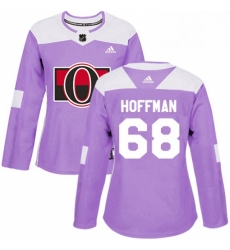 Womens Adidas Ottawa Senators 68 Mike Hoffman Authentic Purple Fights Cancer Practice NHL Jersey Womens Adidas Ottawa Senators 68 Mike Hoffman Authentic Purple Fights Cancer Practice NHL Jersey