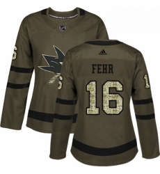 Womens Adidas San Jose Sharks 16 Eric Fehr Authentic Green Salute to Service NHL Jersey Womens Adidas San Jose Sharks 16 Eric Fehr Authentic Green Salute to Service NHL Jersey