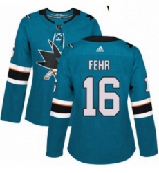 Womens Adidas San Jose Sharks 16 Eric Fehr Authentic Teal Green Home NHL Jerse Womens Adidas San Jose Sharks 16 Eric Fehr Authentic Teal Green Home NHL Jerse