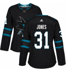 Womens Adidas San Jose Sharks 31 Martin Jones Premier Black Alternate NHL Jersey Womens Adidas San Jose Sharks 31 Martin Jones Premier Black Alternate NHL Jersey
