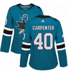 Womens Adidas San Jose Sharks 40 Ryan Carpenter Premier Teal Green Home NHL Jersey Womens Adidas San Jose Sharks 40 Ryan Carpenter Premier Teal Green Home NHL Jersey