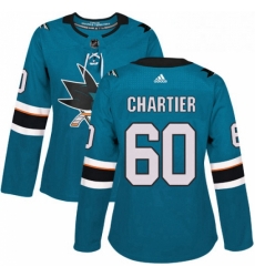 Womens Adidas San Jose Sharks 60 Rourke Chartier Authentic Teal Green Home NHL Jersey Womens Adidas San Jose Sharks 60 Rourke Chartier Authentic Teal Green Home NHL Jersey