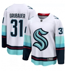 Men Seattle Kraken 31 Paul Grubauer White Adidas Stitched NHL Jersey Men Seattle Kraken 31 Paul Grubauer White Adidas Stitched NHL Jersey