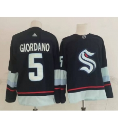 Men Seattle Kraken 5 Mark Giordano Navy Blue Adidas Stitched NHL Jersey Men Seattle Kraken 5 Mark Giordano Navy Blue Adidas Stitched NHL Jersey