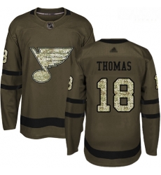 Blues #18 Robert Thomas Green Salute to Service Stitched Hockey Jersey Blues #18 Robert Thomas Green Salute to Service Stitched Hockey Jersey