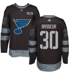 Blues #30 Martin Brodeur Black 1917 2017 100th Anniversary Stitched NHL Jersey Blues #30 Martin Brodeur Black 1917 2017 100th Anniversary Stitched NHL Jersey