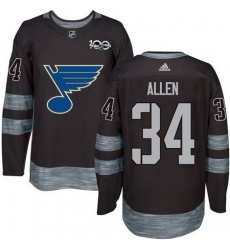 Blues #34 Jake Allen Black 1917 2017 100th Anniversary Stitched NHL Jersey Blues #34 Jake Allen Black 1917 2017 100th Anniversary Stitched NHL Jersey
