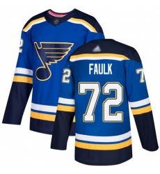 Blues 72 Justin Faulk Blue Home Authentic Stitched Hockey Jersey Blues 72 Justin Faulk Blue Home Authentic Stitched Hockey Jersey