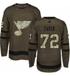 Blues 72 Justin Faulk Green Salute to Service Stitched Hockey Jersey Blues 72 Justin Faulk Green Salute to Service Stitched Hockey Jersey