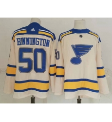 Men St Louis Blues 50 Jordan Binnington Cream 2022 Winter Classic Authentic Jersey Men St Louis Blues 50 Jordan Binnington Cream 2022 Winter Classic Authentic Jersey