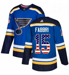 Mens Adidas St Louis Blues 15 Robby Fabbri Authentic Blue USA Flag Fashion NHL Jersey Mens Adidas St Louis Blues 15 Robby Fabbri Authentic Blue USA Flag Fashion NHL Jersey