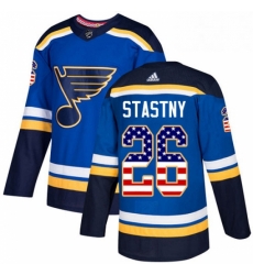 Mens Adidas St Louis Blues 26 Paul Stastny Authentic Blue USA Flag Fashion NHL Jersey Mens Adidas St Louis Blues 26 Paul Stastny Authentic Blue USA Flag Fashion NHL Jersey