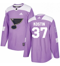Mens Adidas St Louis Blues 37 Klim Kostin Authentic Purple Fights Cancer Practice NHL Jersey Mens Adidas St Louis Blues 37 Klim Kostin Authentic Purple Fights Cancer Practice NHL Jersey