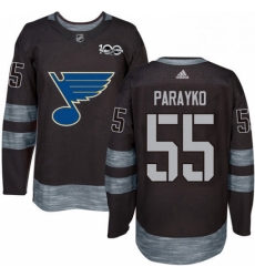 Mens Adidas St Louis Blues 55 Colton Parayko Authentic Black 1917 2017 100th Anniversary NHL Jersey Mens Adidas St Louis Blues 55 Colton Parayko Authentic Black 1917 2017 100th Anniversary NHL Jersey
