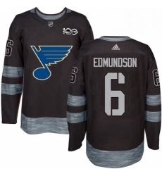 Mens Adidas St Louis Blues 6 Joel Edmundson Authentic Black 1917 2017 100th Anniversary NHL Jersey Mens Adidas St Louis Blues 6 Joel Edmundson Authentic Black 1917 2017 100th Anniversary NHL Jersey