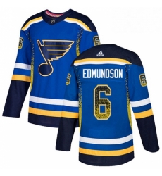 Mens Adidas St Louis Blues 6 Joel Edmundson Authentic Blue Drift Fashion NHL Jersey Mens Adidas St Louis Blues 6 Joel Edmundson Authentic Blue Drift Fashion NHL Jersey