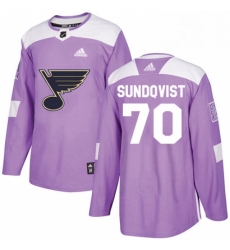 Mens Adidas St Louis Blues 70 Oskar Sundqvist Authentic Purple Fights Cancer Practice NHL Jersey Mens Adidas St Louis Blues 70 Oskar Sundqvist Authentic Purple Fights Cancer Practice NHL Jersey