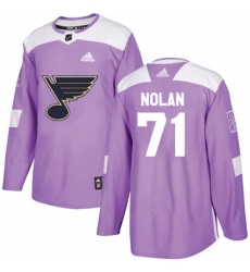 Mens Adidas St Louis Blues 71 Jordan Nolan Authentic Purple Fights Cancer Practice NHL Jersey Mens Adidas St Louis Blues 71 Jordan Nolan Authentic Purple Fights Cancer Practice NHL Jersey