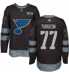 Mens Adidas St Louis Blues 77 Pierre Turgeon Authentic Black 1917 2017 100th Anniversary NHL Jersey Mens Adidas St Louis Blues 77 Pierre Turgeon Authentic Black 1917 2017 100th Anniversary NHL Jersey