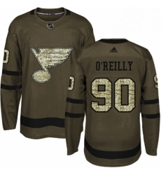 Mens Adidas St Louis Blues 90 Ryan OReilly Authentic Green Salute to Service NHL Jerse Mens Adidas St Louis Blues 90 Ryan OReilly Authentic Green Salute to Service NHL Jerse