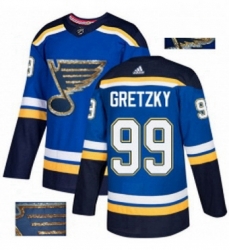 Mens Adidas St Louis Blues 99 Wayne Gretzky Authentic Royal Blue Fashion Gold NHL Jersey Mens Adidas St Louis Blues 99 Wayne Gretzky Authentic Royal Blue Fashion Gold NHL Jersey