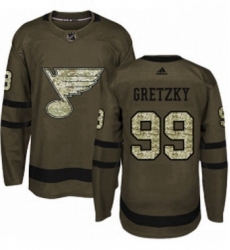 Mens Adidas St Louis Blues 99 Wayne Gretzky Premier Green Salute to Service NHL Jersey Mens Adidas St Louis Blues 99 Wayne Gretzky Premier Green Salute to Service NHL Jersey