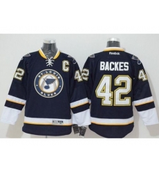 St. Louis Blues #42 David Backes Stitched Blue NHL Jersey St. Louis Blues #42 David Backes Stitched Blue NHL Jersey