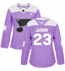 Womens Adidas St Louis Blues 23 Dmitrij Jaskin Authentic Purple Fights Cancer Practice NHL Jersey Womens Adidas St Louis Blues 23 Dmitrij Jaskin Authentic Purple Fights Cancer Practice NHL Jersey