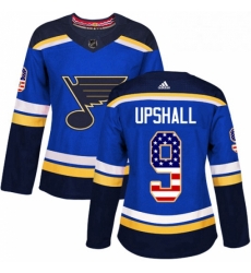 Womens Adidas St Louis Blues 9 Scottie Upshall Authentic Blue USA Flag Fashion NHL Jersey Womens Adidas St Louis Blues 9 Scottie Upshall Authentic Blue USA Flag Fashion NHL Jersey