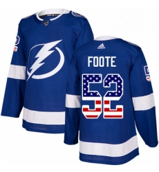 Mens Adidas Tampa Bay Lightning 52 Callan Foote Authentic Blue USA Flag Fashion NHL Jersey Mens Adidas Tampa Bay Lightning 52 Callan Foote Authentic Blue USA Flag Fashion NHL Jersey