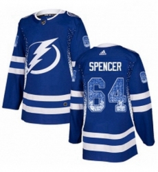 Mens Adidas Tampa Bay Lightning 64 Matthew Spencer Authentic Blue Drift Fashion NHL Jersey Mens Adidas Tampa Bay Lightning 64 Matthew Spencer Authentic Blue Drift Fashion NHL Jersey