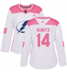 Womens Adidas Tampa Bay Lightning 14 Chris Kunitz Authentic WhitePink Fashion NHL Jersey Womens Adidas Tampa Bay Lightning 14 Chris Kunitz Authentic WhitePink Fashion NHL Jersey