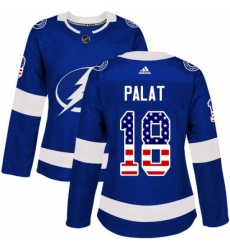 Womens Adidas Tampa Bay Lightning 18 Ondrej Palat Authentic Blue USA Flag Fashion NHL Jersey Womens Adidas Tampa Bay Lightning 18 Ondrej Palat Authentic Blue USA Flag Fashion NHL Jersey