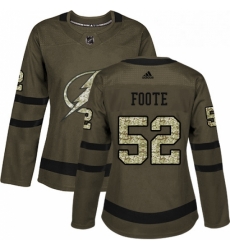 Womens Adidas Tampa Bay Lightning 52 Callan Foote Authentic Green Salute to Service NHL Jersey Womens Adidas Tampa Bay Lightning 52 Callan Foote Authentic Green Salute to Service NHL Jersey