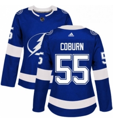 Womens Adidas Tampa Bay Lightning 55 Braydon Coburn Authentic Royal Blue Home NHL Jersey Womens Adidas Tampa Bay Lightning 55 Braydon Coburn Authentic Royal Blue Home NHL Jersey