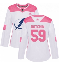 Womens Adidas Tampa Bay Lightning 59 Jake Dotchin Authentic WhitePink Fashion NHL Jersey Womens Adidas Tampa Bay Lightning 59 Jake Dotchin Authentic WhitePink Fashion NHL Jersey