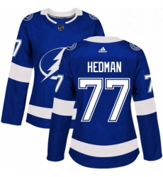 Womens Adidas Tampa Bay Lightning 77 Victor Hedman Authentic Royal Blue Home NHL Jersey Womens Adidas Tampa Bay Lightning 77 Victor Hedman Authentic Royal Blue Home NHL Jersey