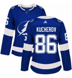 Womens Adidas Tampa Bay Lightning 86 Nikita Kucherov Authentic Royal Blue Home NHL Jersey Womens Adidas Tampa Bay Lightning 86 Nikita Kucherov Authentic Royal Blue Home NHL Jersey